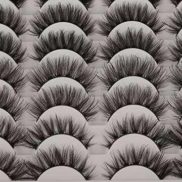 Versatile False Eyelashes - 48 Pairs, 6 Styles