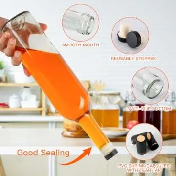 Alotpower Wine Bottles 25fl.oz 8Pack for Home Brewing