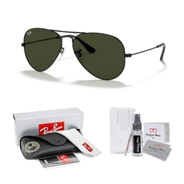 Ray-Ban RB3025 Aviator Sunglasses G-15 Green Lenses