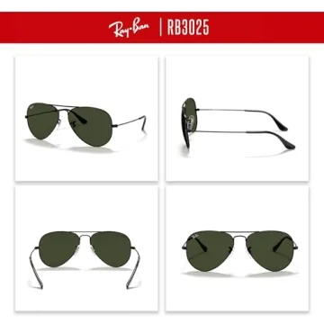 Ray-Ban RB3025 Aviator Sunglasses G-15 Green Lenses