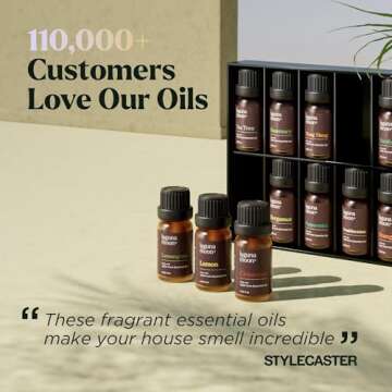 Essential Oils Set - 12 Pcs Premium Quality Aromatherapy