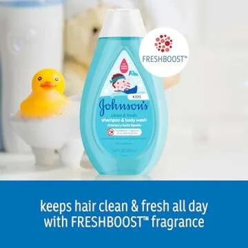 Johnson's Kids Clean & Fresh Children's Shampoo & Body Wash, Tear-Free, Paraben-, Sulfate- & Dye-Free, Hypoallergenic & Gentle on Toddlers' & Kids' Developing Hair, FreshBoost Scent, 13.6 fl. oz