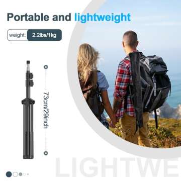 EMART 7 Ft Light Stand for Photography, 2 Pack Portable Photo Video Lighting Tripod with Carry Case for Speedlight, Flash, Softbox, Strobe, Camera, Selfie, Photographic Portrait