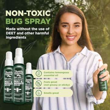 Deet-free Insect & Mosquito Repellent Travel Pack (2, 4, 8oz) – Nice Smelling Insect Repellent wit...