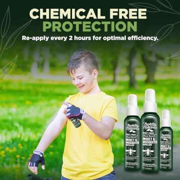 Deet-free Insect & Mosquito Repellent Travel Pack (2, 4, 8oz) – Nice Smelling Insect Repellent with Lemongrass Oil Safe for Pets and Kids – Bug Spray for Mosquitoes, Gnats, Black Flies, and No-see-ums