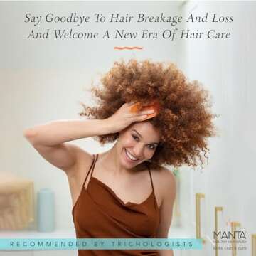 Manta Kinks Detangling Brush - Anti-Static, Curl Defining for 3a to 4c Afro and Curly Hair - Flexible Scalp Brush