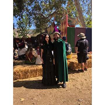 Velvet Cloak Cape Wizard Hooded Party Halloween Cosplay Costumes for Men Women 53” (Wine Red)