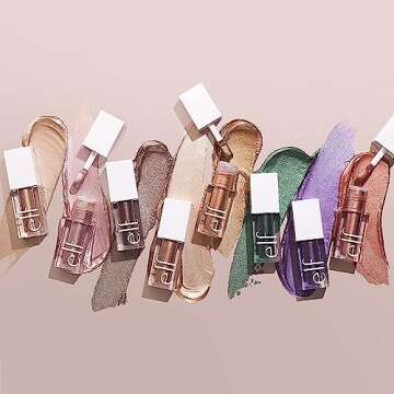 e.l.f. Liquid Metallic Eyeshadow, Gel Formula, High-Impact Multi-Dimensional Finish, One-Swipe Coverage, Supernova, 0.1 Fl Oz (3mL)