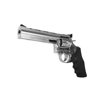 ASG Dan Wesson 715 6" Airgun BB Revolver - CO2 Powered, Double Action, 4.5mm Steel BB- Includes Speed Loader & 6 Cartridges - Silver