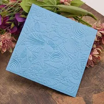 Welcome to Joyful Home 1PC Seashell Background Embossing Folder for Card Making Floral DIY Plastic Scrapbooking Photo Album Card Paper DIY Craft Decoration Template Mold