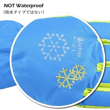 TRIWONDER Ski Snow Gloves for Kids Boys Girls Waterproof Winter Warm Mittens Thermal Snowboard Gloves (XS, Blue)