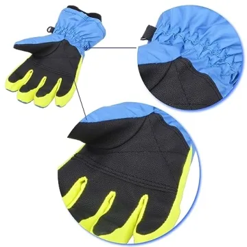 TRIWONDER Ski Snow Gloves for Kids Boys Girls Waterproof Winter Warm Mittens Thermal Snowboard Gloves (XS, Blue)