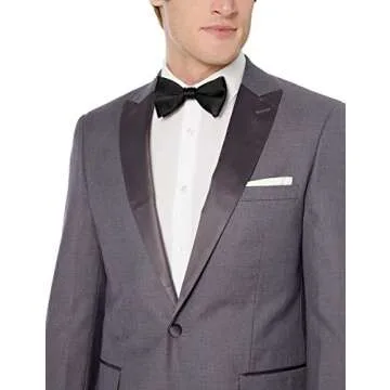 Adam Baker Slim Fit Peak Lapel Tuxedo Suit Set - Heather Grey