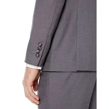 Adam Baker Slim Fit Peak Lapel Tuxedo Suit Set - Heather Grey