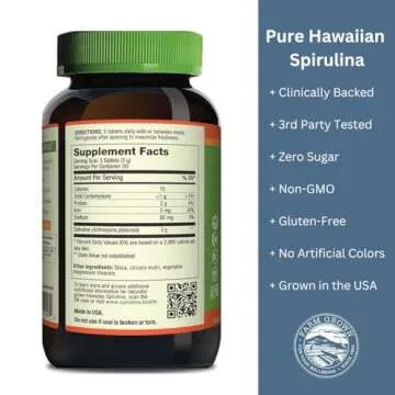 Nutrex Hawaii, Pure Hawaiian Spirulina - 1000 mg Tablets - Hawaiian Grown Natural, Nutrient Rich Sup...