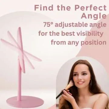 MYKALA Pink Heart Mirror with Rechargeable LED Lights