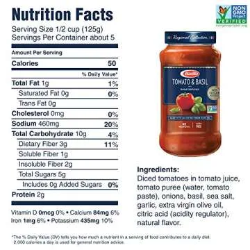 BARILLA Premium Pasta Sauce Variety Pack Tomato & Basil and Traditional Tomato, 24 Ounce Jar (Pack of 4) - No Added Sugar, Artificial Colors, Flavors, or Preservatives - Non-GMO, Gluten Free, Kosher