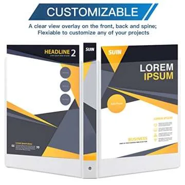 1-inch 3 Ring Binder with 2 Interior Pockets, 1'' Basic Binders Holds US Letter Size 8.5'' x 11'' Paper - Versatile Binders for Office, Home, and School Use, 6 Pack (White)