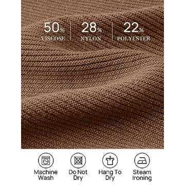 ZESICA Women's Comfortable Mock Neck Cropped Sweater