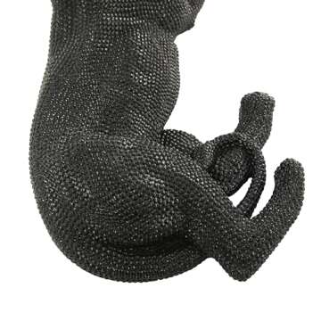 Deco 79 Polystone Leopard Decorative Sculpture Floor Home Decor Statue with Carved Faceted Diamond E...