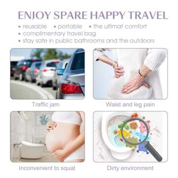 v cool livat Travel Female Urination Device - 2 Pack Reusable Silicone Portable Lady Urinal Pee Funnel Pee Urine Cups Standing Up Camping Outdoor Drawstring Discreet Carry Bag