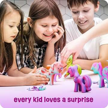 Dan&Darci Unicorn Hatching Surprise Eggs for Kids - 6 Pack - Grows 600% - Unicorn Toys for Girls & Boys Age 3-8 - Birthday Gift Ideas and Party Favors for 3+ Year Old Girl - Gifts for Ages 3 4 5 6 7 8