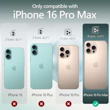 FlyReal Magnetic iPhone 16 Pro Max Case - Silicone Camera Control & Screen Protectors