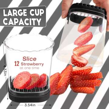 Fruit Slicer Cup | Strawberry Slicer | Banana Slicer | Grape Cutter | Egg Slicers | Detachable Fruit...