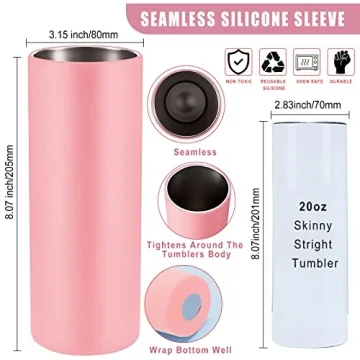 GORGECRAFT Silicone Wraps for Sublimation Tumblers 20oz