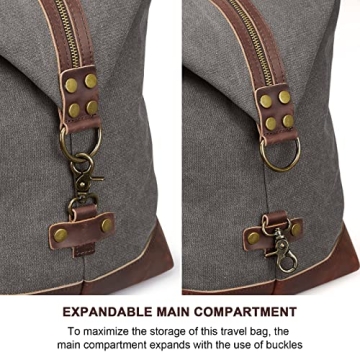 S-ZONE Canvas Duffle Bag for Men's Travel and Weekends