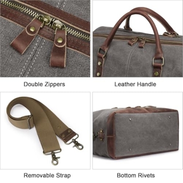 S-ZONE Canvas Duffle Bag for Men's Travel and Weekends