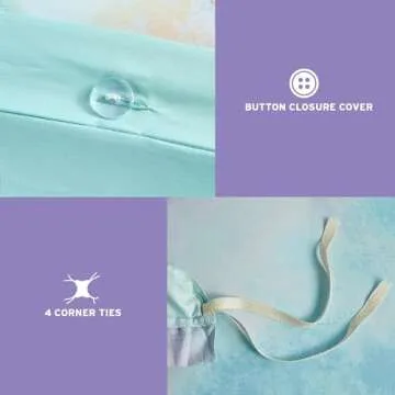 Cassiopeia Watercolor Tie Dye Duvet Cover Set for Kids