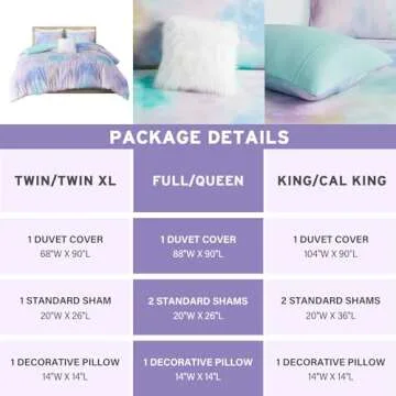 Cassiopeia Watercolor Tie Dye Duvet Cover Set for Kids