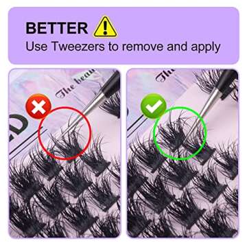 Individual Lashes Cluster Flat Lashes Mink Eyelashes Extension D Curly False Eyelashes Natural Look Wispy Fake Lashes DIY at Home 10mm-18mm Cluster Lashes by Winifred