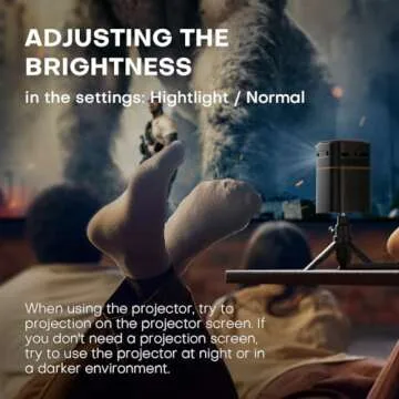 Compact FATORK Mini Projector with HD 1080P and WiFi