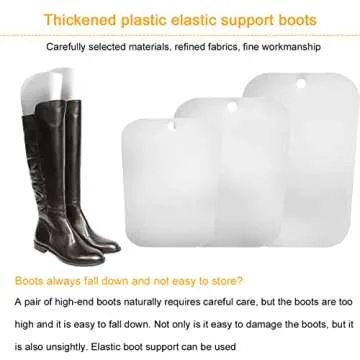 Enenes 12 Sheets (6 Pairs) Boot Shaper Form Inserts, Boot Shaper Support for Women and Men (12 inch, White)