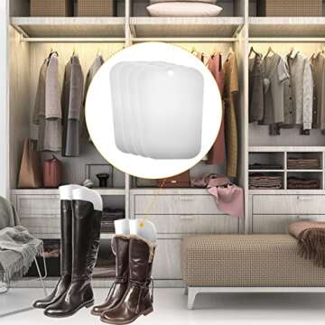 Enenes 12 Sheets (6 Pairs) Boot Shaper Form Inserts, Boot Shaper Support for Women and Men (12 inch, White)