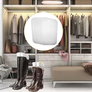 Enenes 12 Sheets (6 Pairs) Boot Shaper Form Inserts, Boot Shaper Support for Women and Men (12 inch, White)