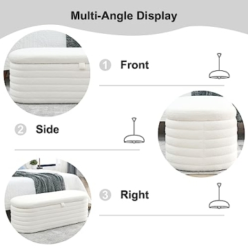 Stylish and Functional 45.5” Storage Ottoman Bench