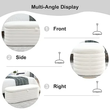 Stylish and Functional 45.5” Storage Ottoman Bench