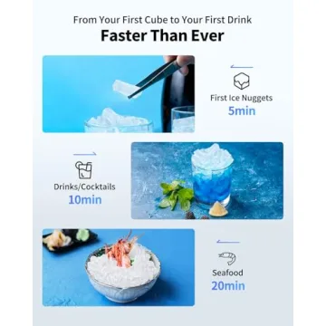 SenCre Nugget Ice Maker with Auto Water Refill