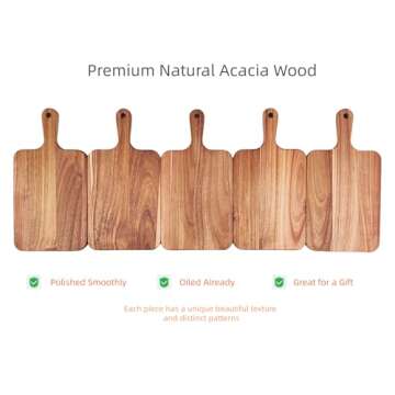 Selected Acacia Wood Cutting Board with Handle: Versatile and Durable