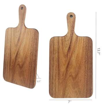 Selected Acacia Wood Cutting Board with Handle: Versatile and Durable