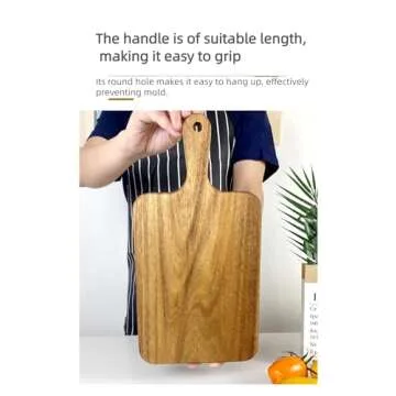 Selected Acacia Wood Cutting Board with Handle: Versatile and Durable
