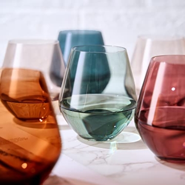 Beautiful Colored Wine Glasses Set of 6 - Luxury Drinkware