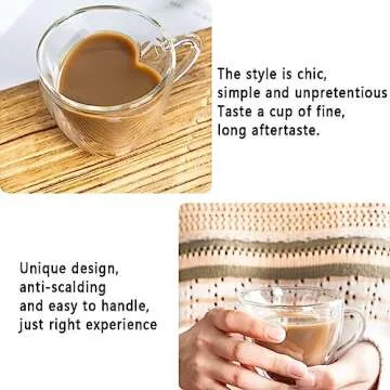 Seninhi Heart Shaped Double Layer Cup 240ML