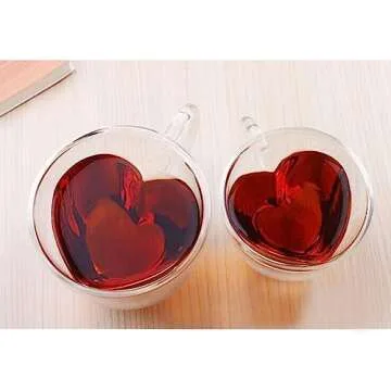 Seninhi Heart Shaped Double Layer Cup 240ML