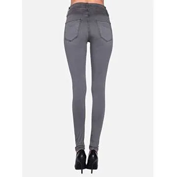 James Jeans Women's Mid Rise Skinny Wonder Lift Jean Leggings in Super Stretch Grey Size 27