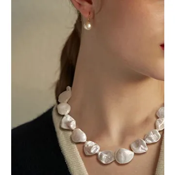 Boho Pearl Choker Necklace Freshwater Pearls Jewelry Gift