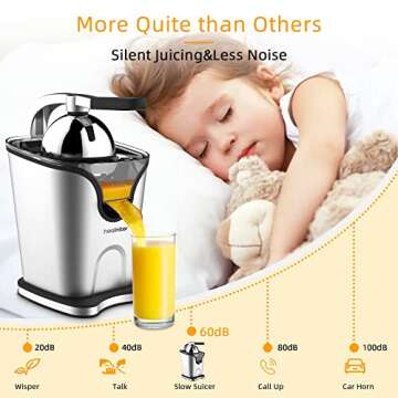 Healnitor Electric Citrus Juicer - Stylish & Efficient